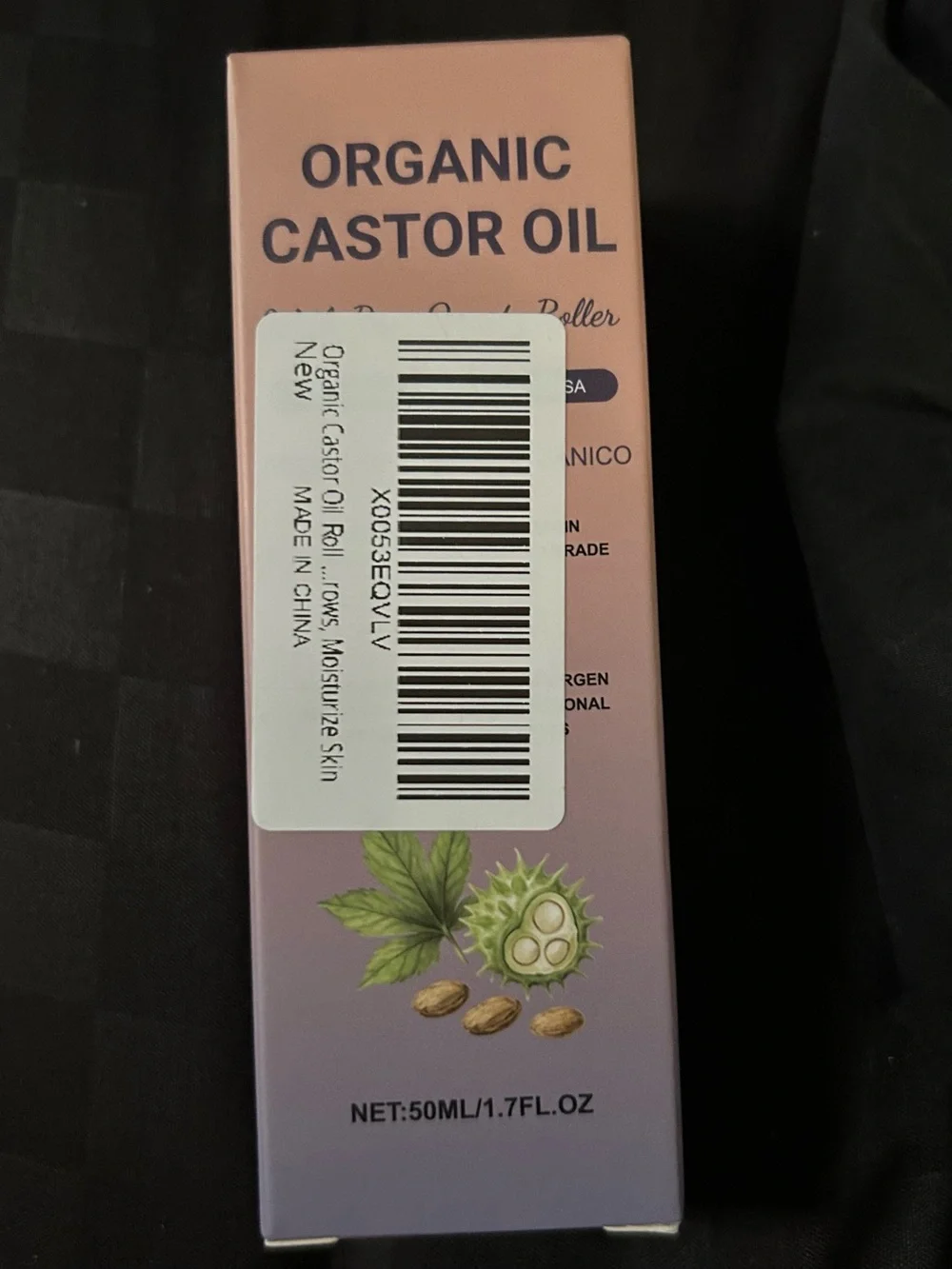 Poler Organic Castor Oil with Rose Quartz Roller - Pink & Green Accent